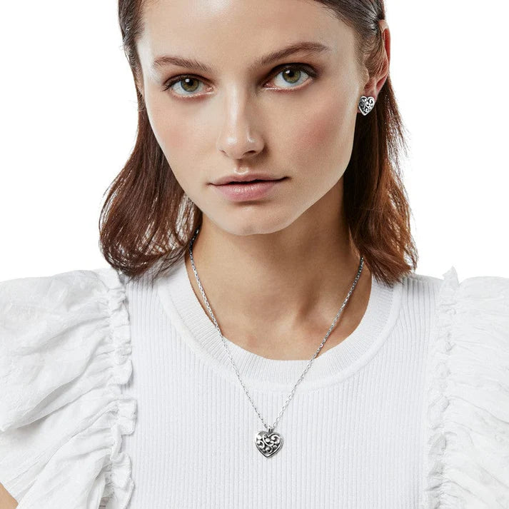 Brighton | Contempo Heart Petite Necklace in Silver