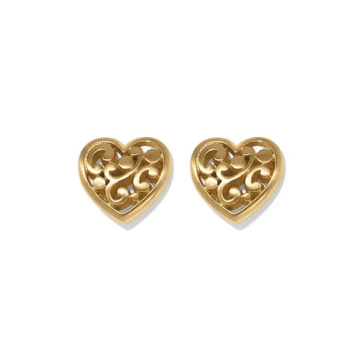 Brighton | Contempo Heart Post Earrings in Gold