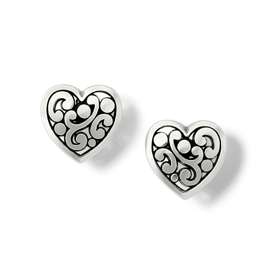 Brighton | Contempo Silver Tone Heart Post Earrings