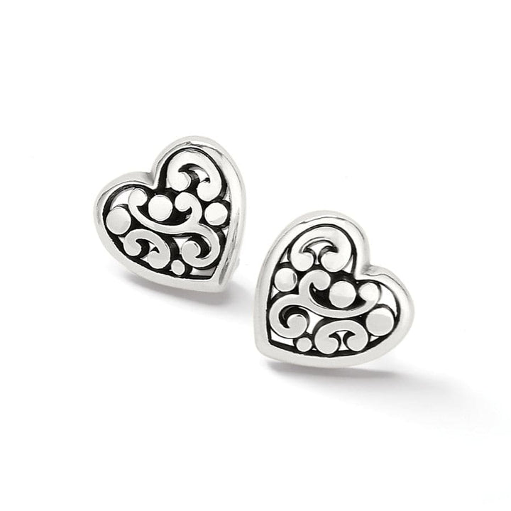 Brighton | Contempo Silver Tone Heart Post Earrings