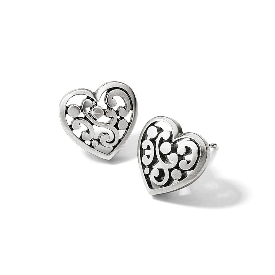 Brighton | Contempo Silver Tone Heart Post Earrings