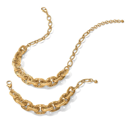 Brighton | Contempo Linx Necklace in Gold Tone - Giddy Up Glamour Boutique