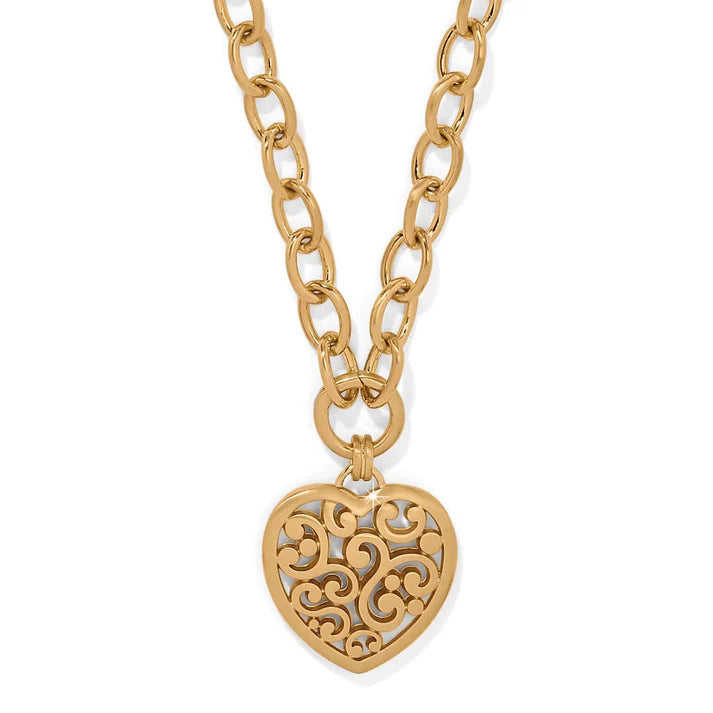 Brighton | Contempo Medallion Heart Necklace in Gold
