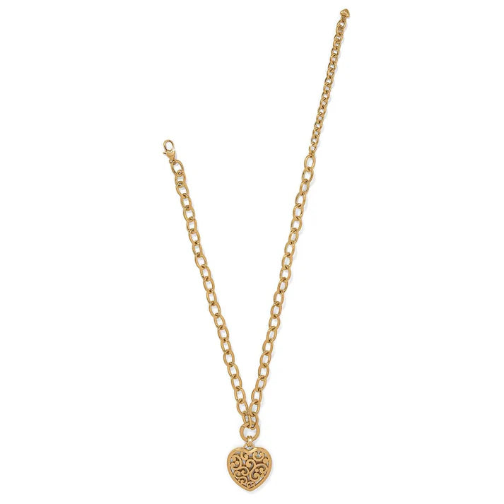 Brighton | Contempo Medallion Heart Necklace in Gold