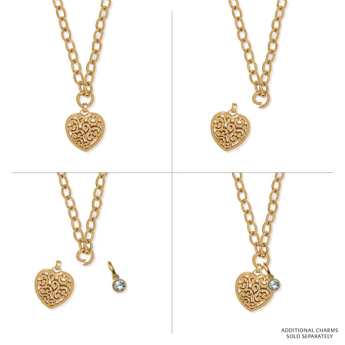 Brighton | Contempo Medallion Heart Necklace in Gold