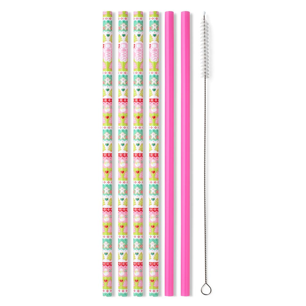 Swig | Cookie Jar + Pink Reusable Straw Set