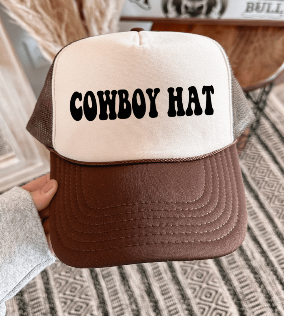 Made to Order | Cowboy Hat Trucker Hat in Multiple Color Options