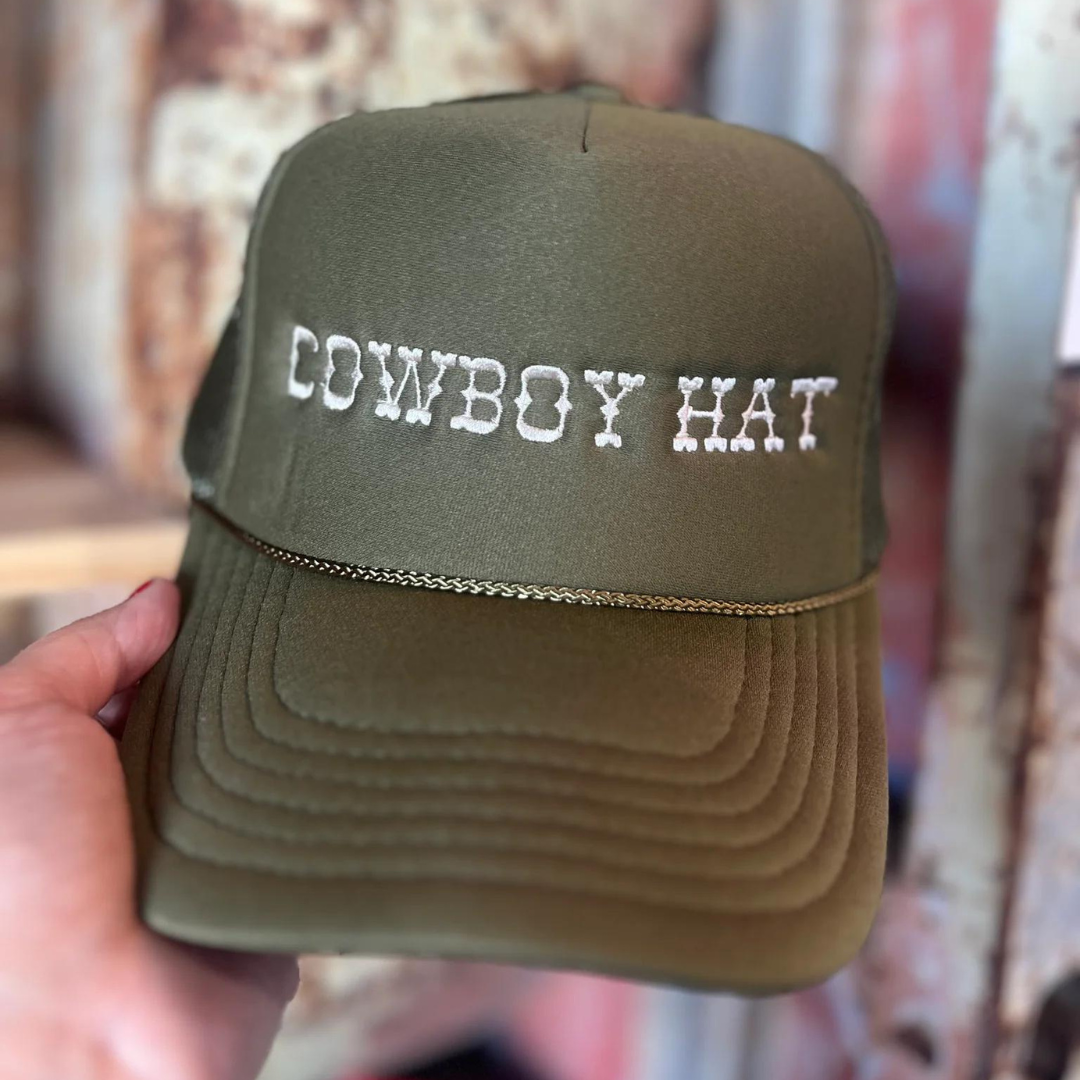 Online Exclusive | Cowboy Trucker Cap in Olive Green