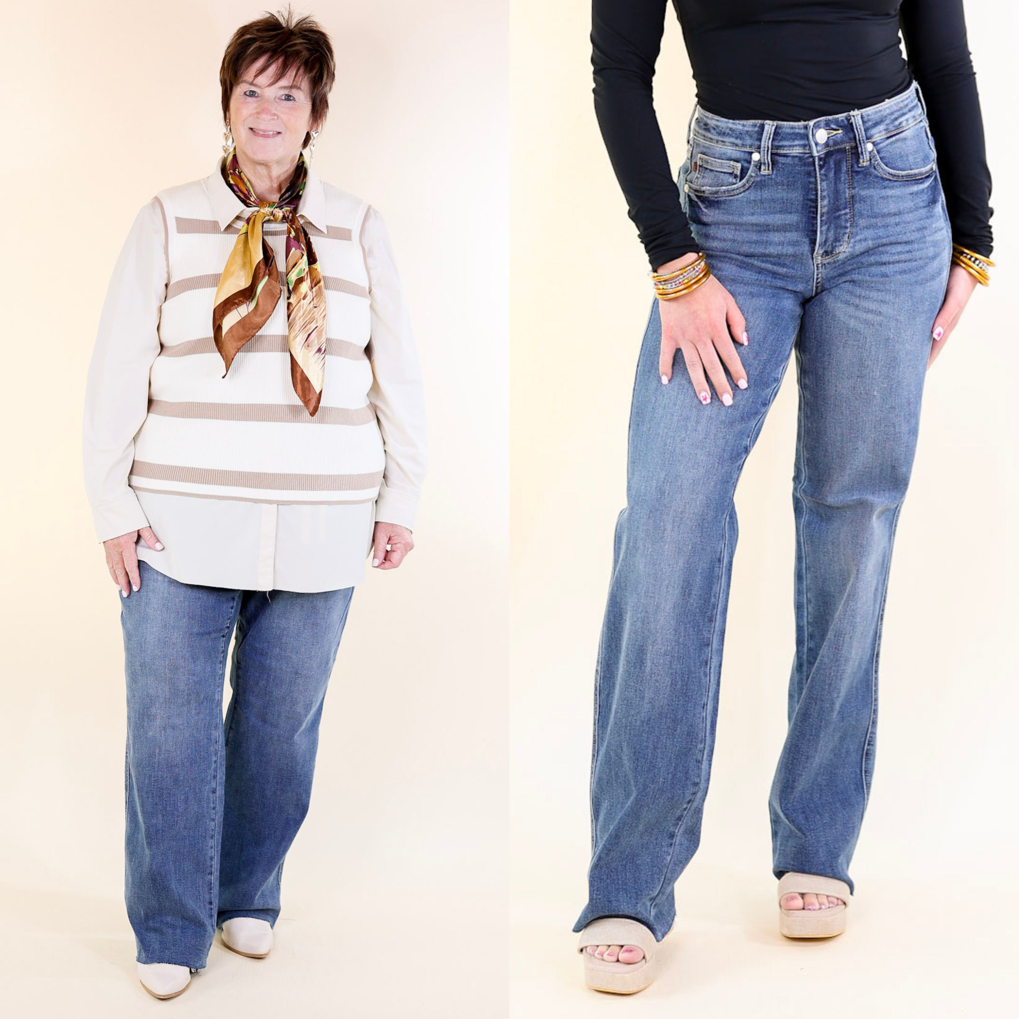 Judy Blue | Classic Confidence Tummy Control Vintage Straight Leg Jean in Medium Wash