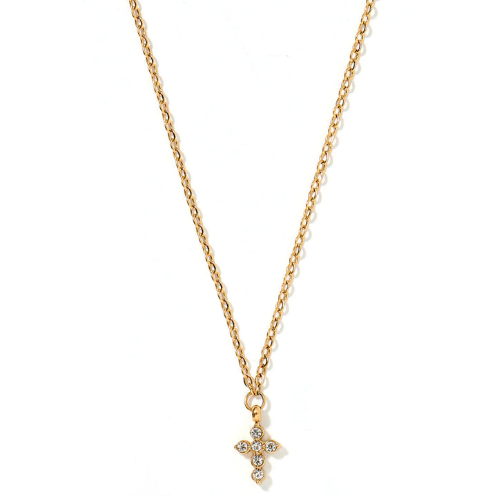 Linny Co | Carly Cross Necklace in Gold