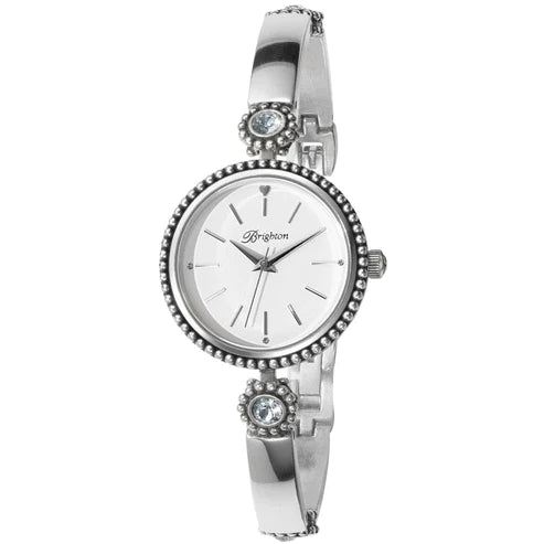 Brighton | Crystal City Watch in Silver Tone - Giddy Up Glamour Boutique