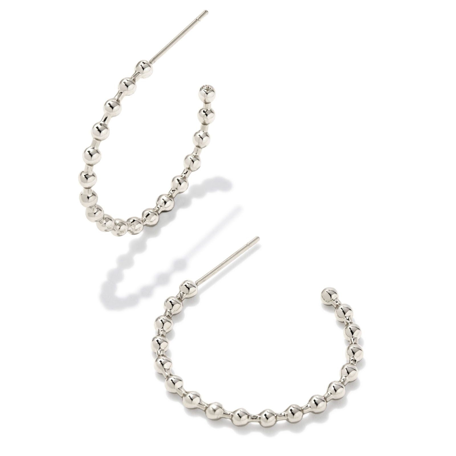 Kendra Scott | Oliver Silver Hoop Earrings - Giddy Up Glamour Boutique