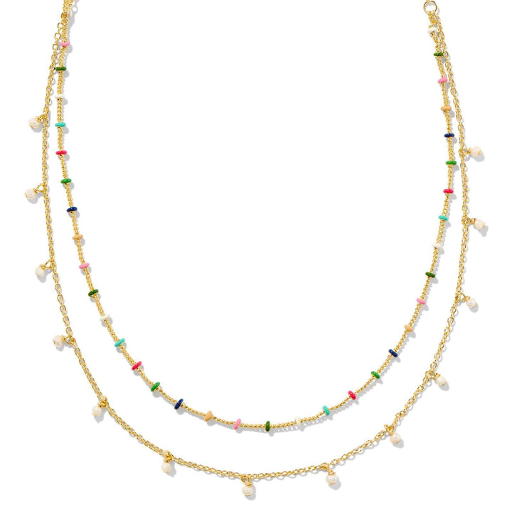 Kendra Scott | Eve Gold Multi Strand Necklace in Multi mix