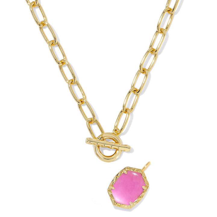 Kendra Scott | Daphne Convertible Gold Link and Chain Necklace in Azalea Illusion