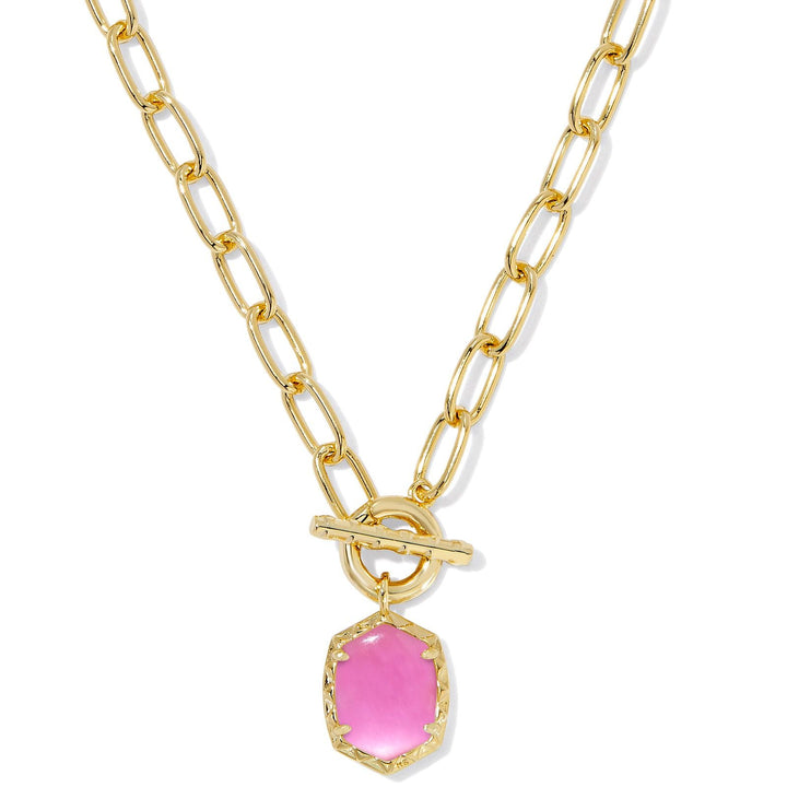 Kendra Scott | Daphne Convertible Gold Link and Chain Necklace in Azalea Illusion