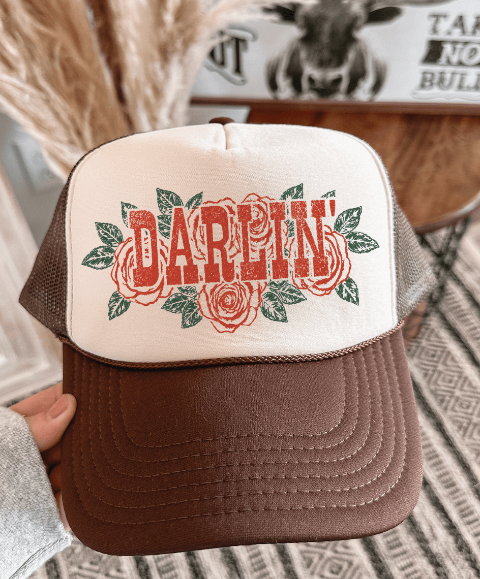 Made to Order | Darlin With Roses Trucker Hat in Multiple Color Options
