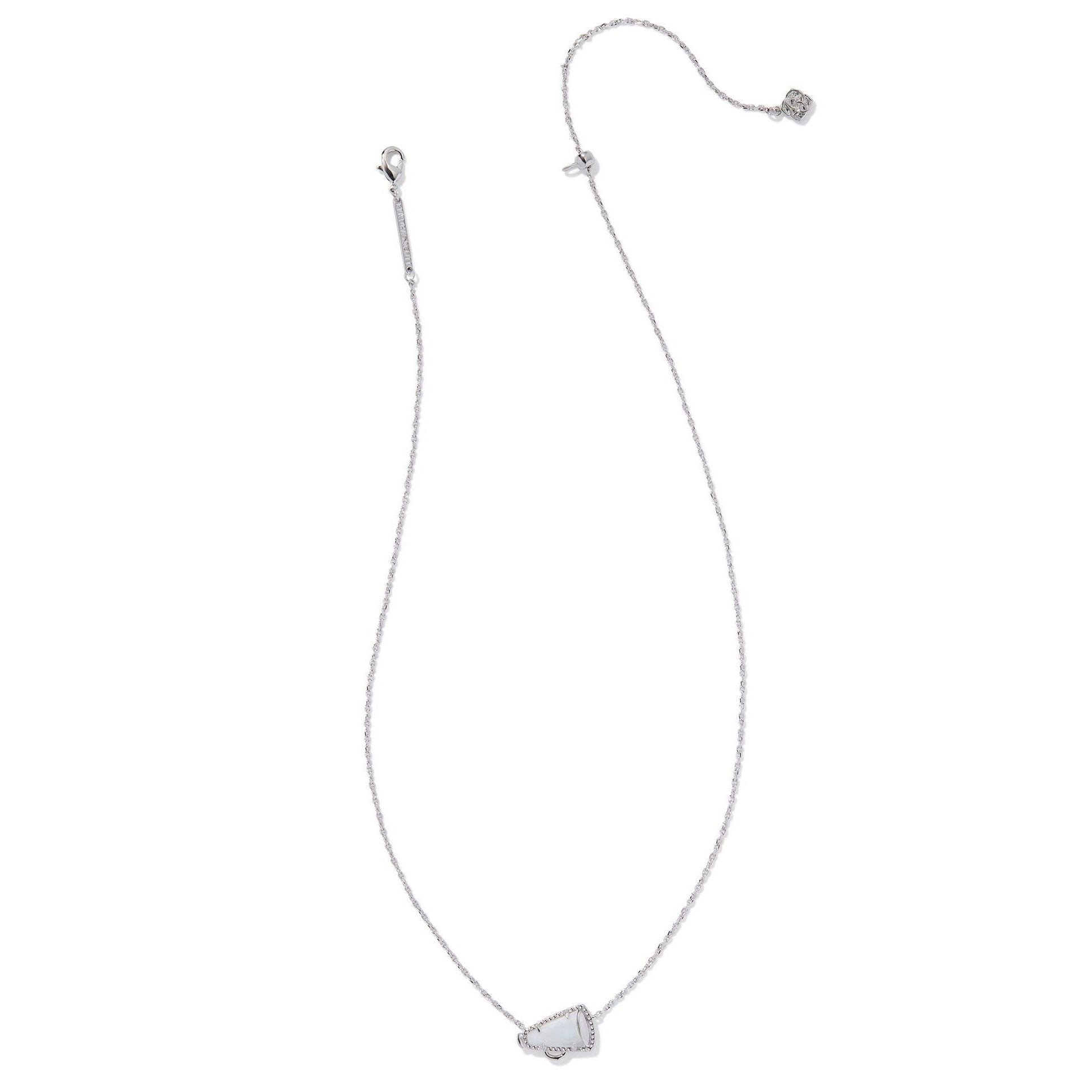 Kendra Scott | Cheer Silver Short Pendant Necklace in White Mother-of-Pearl