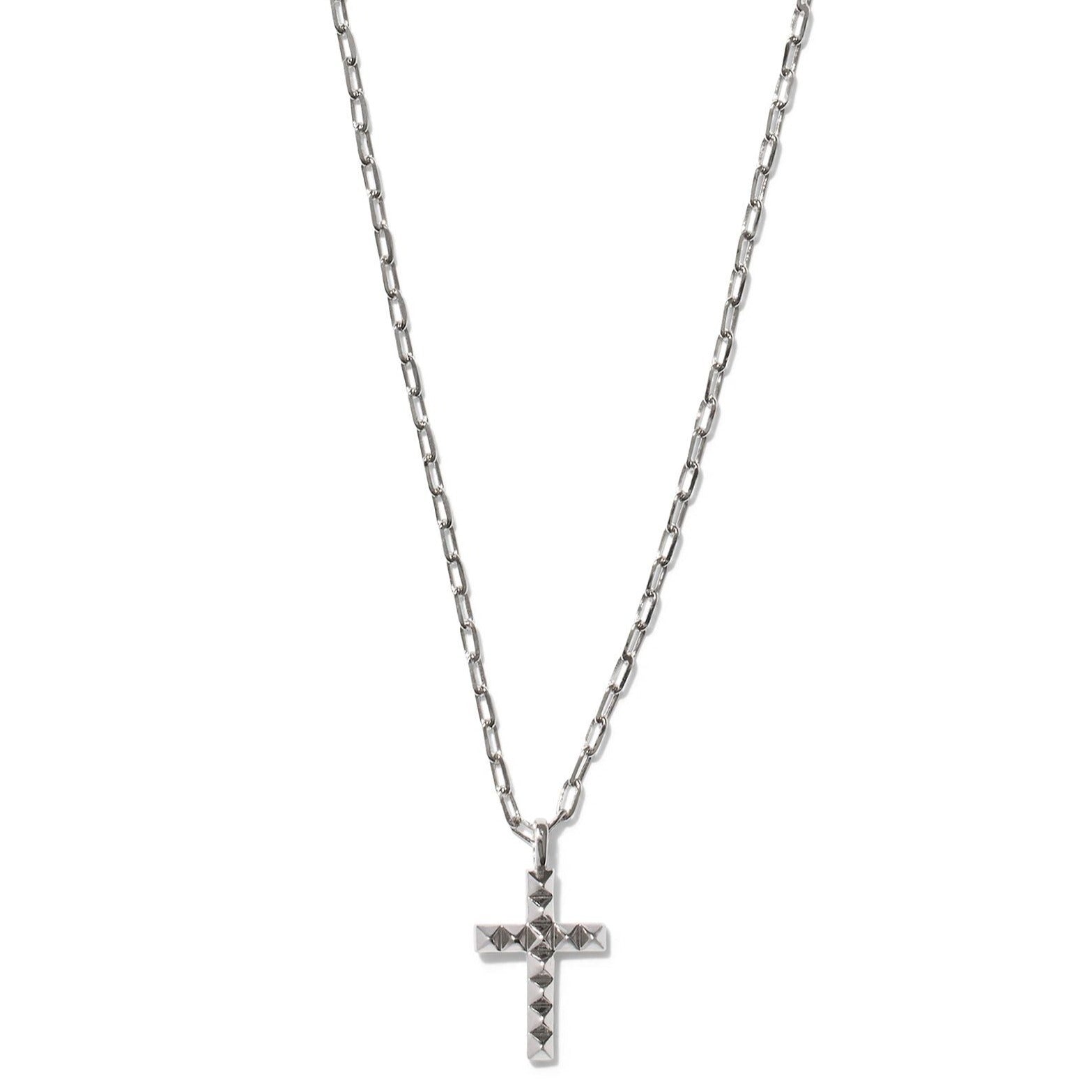 Kendra Scott | Jada Cross Short Pendant Necklace in Silver - Giddy Up Glamour Boutique