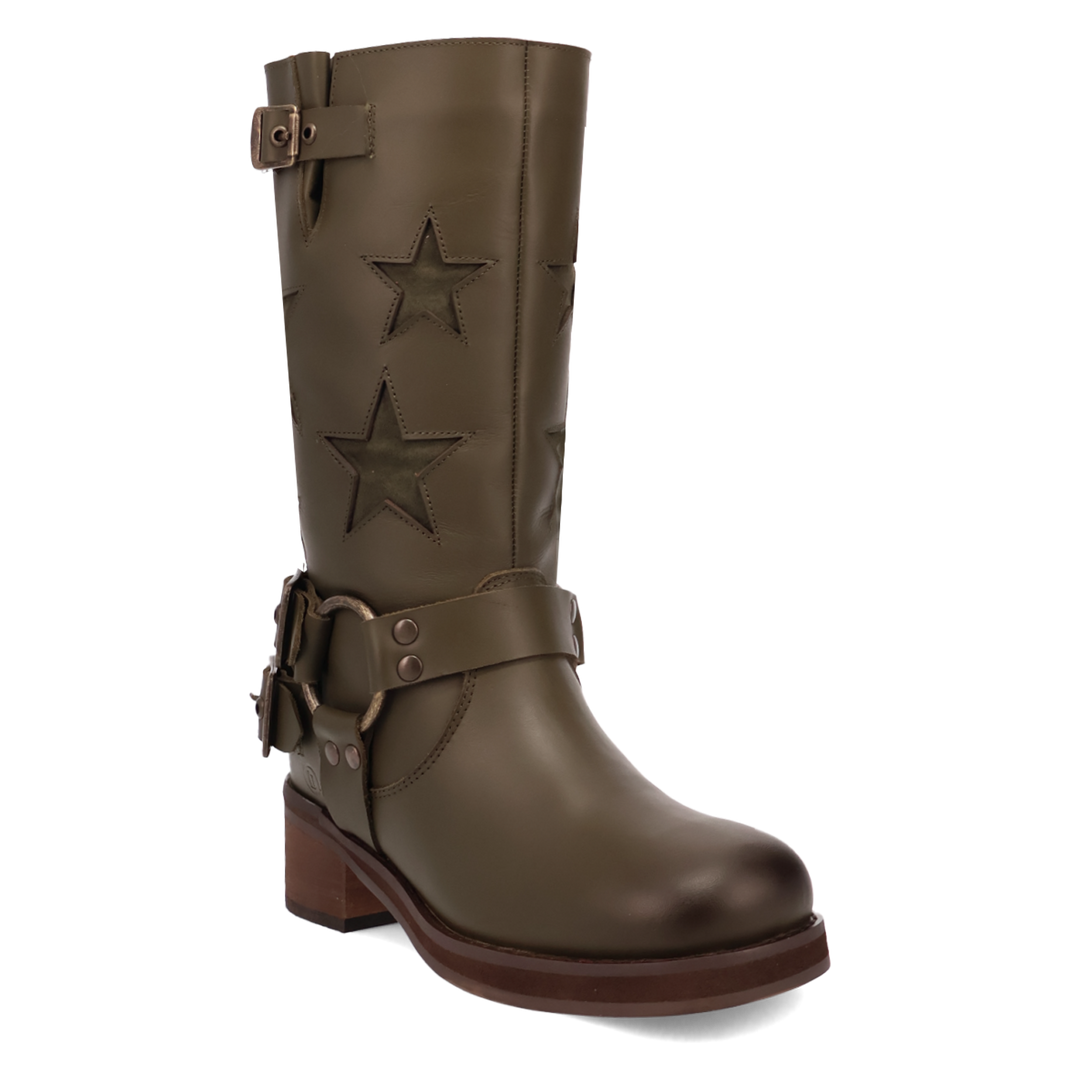 Online Exclusive | Dingo | Blacklist Leather Boot in Olive Green **PREORDER