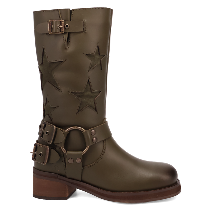 Online Exclusive | Dingo | Blacklist Leather Boot in Olive Green **PREORDER