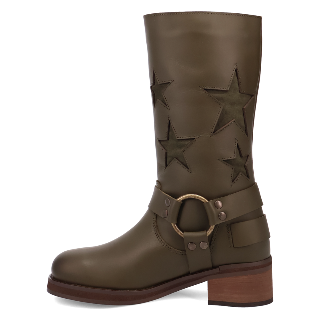Online Exclusive | Dingo | Blacklist Leather Boot in Olive Green **PREORDER
