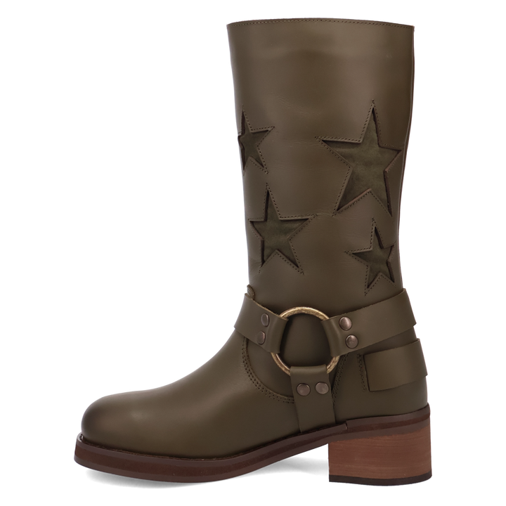 Online Exclusive | Dingo | Blacklist Leather Boot in Olive Green **PREORDER