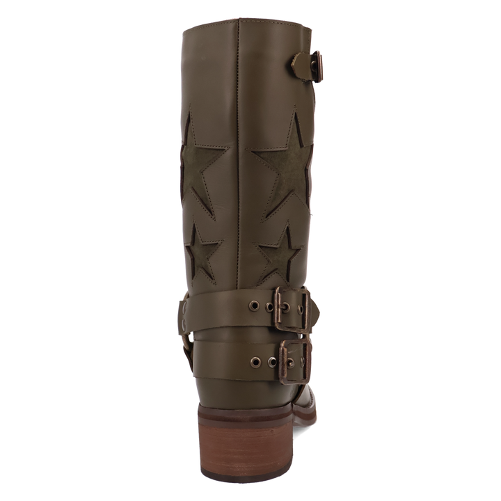 Online Exclusive | Dingo | Blacklist Leather Boot in Olive Green **PREORDER