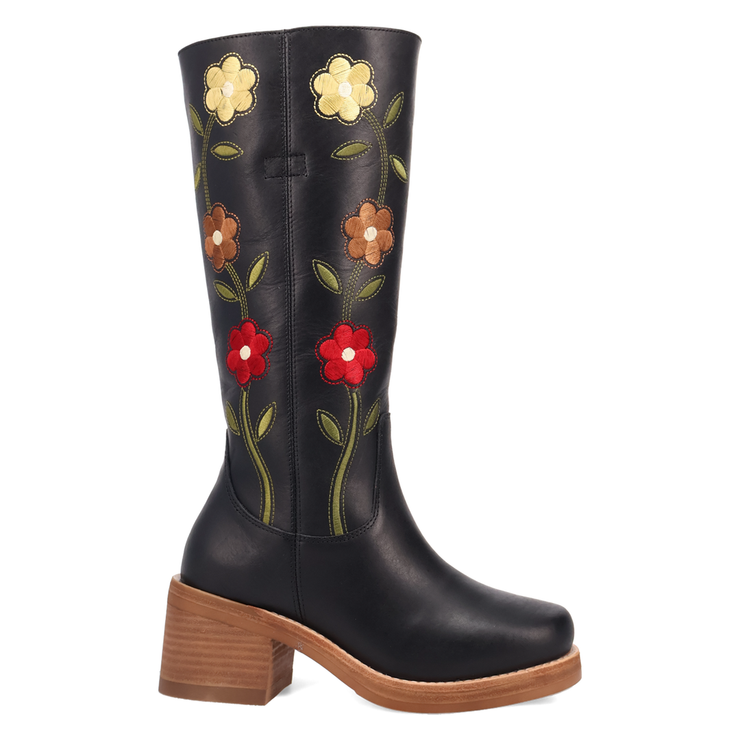 Online Exclusive | Dingo | Bloom Leather Boot in Black **PREORDER