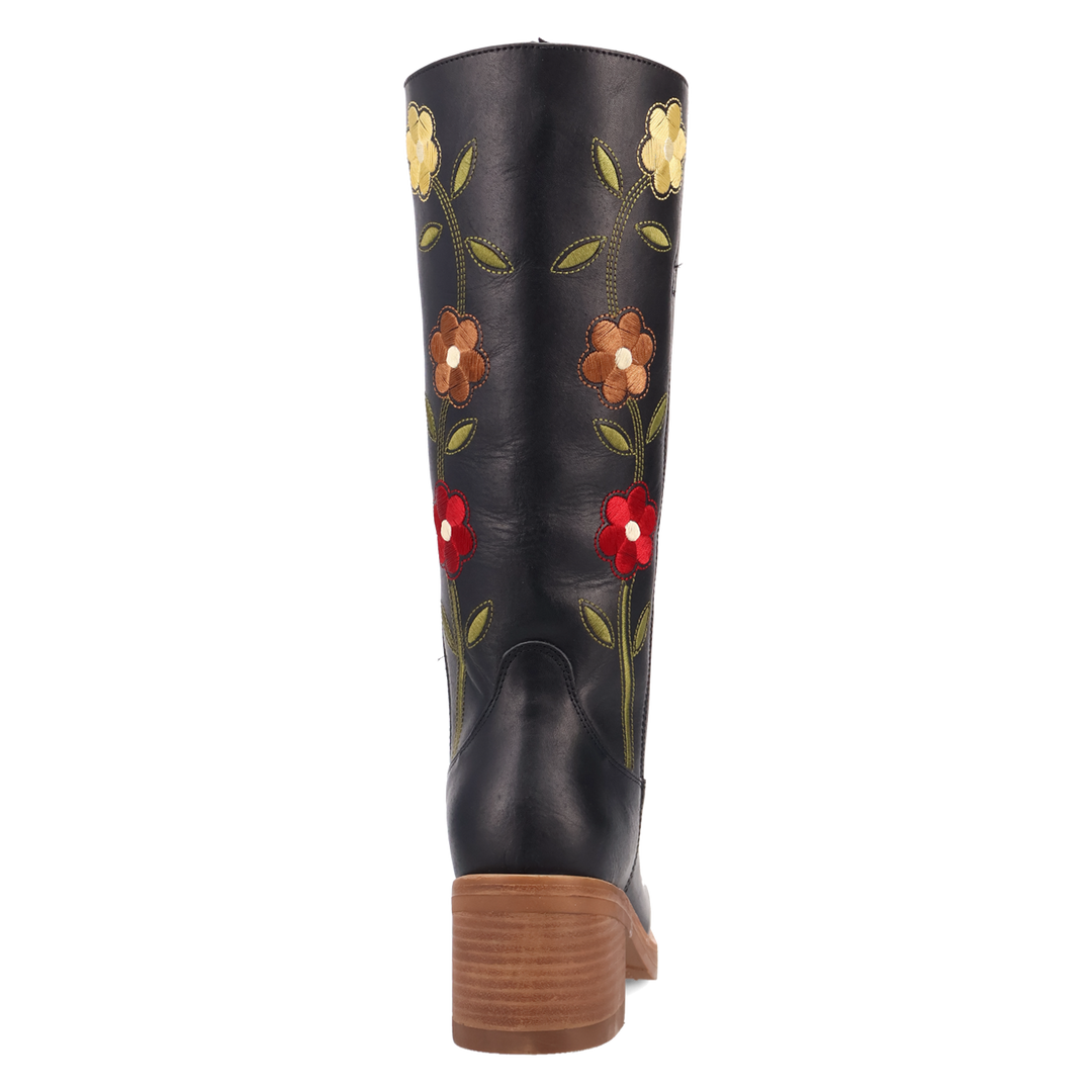 Online Exclusive | Dingo | Bloom Leather Boot in Black **PREORDER