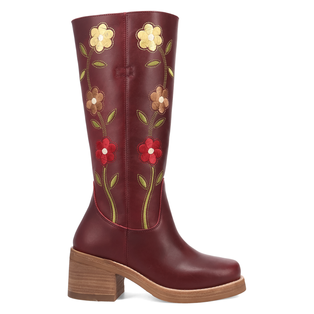 Online Exclusive | Dingo | Bloom Leather Boot in Maroon **PREORDER