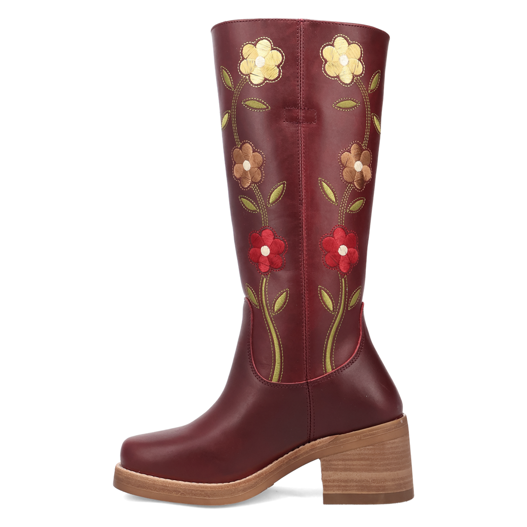 Online Exclusive | Dingo | Bloom Leather Boot in Maroon **PREORDER