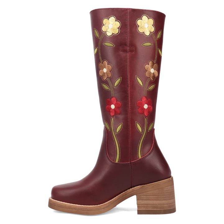 Online Exclusive | Dingo | Bloom Leather Boot in Maroon **PREORDER