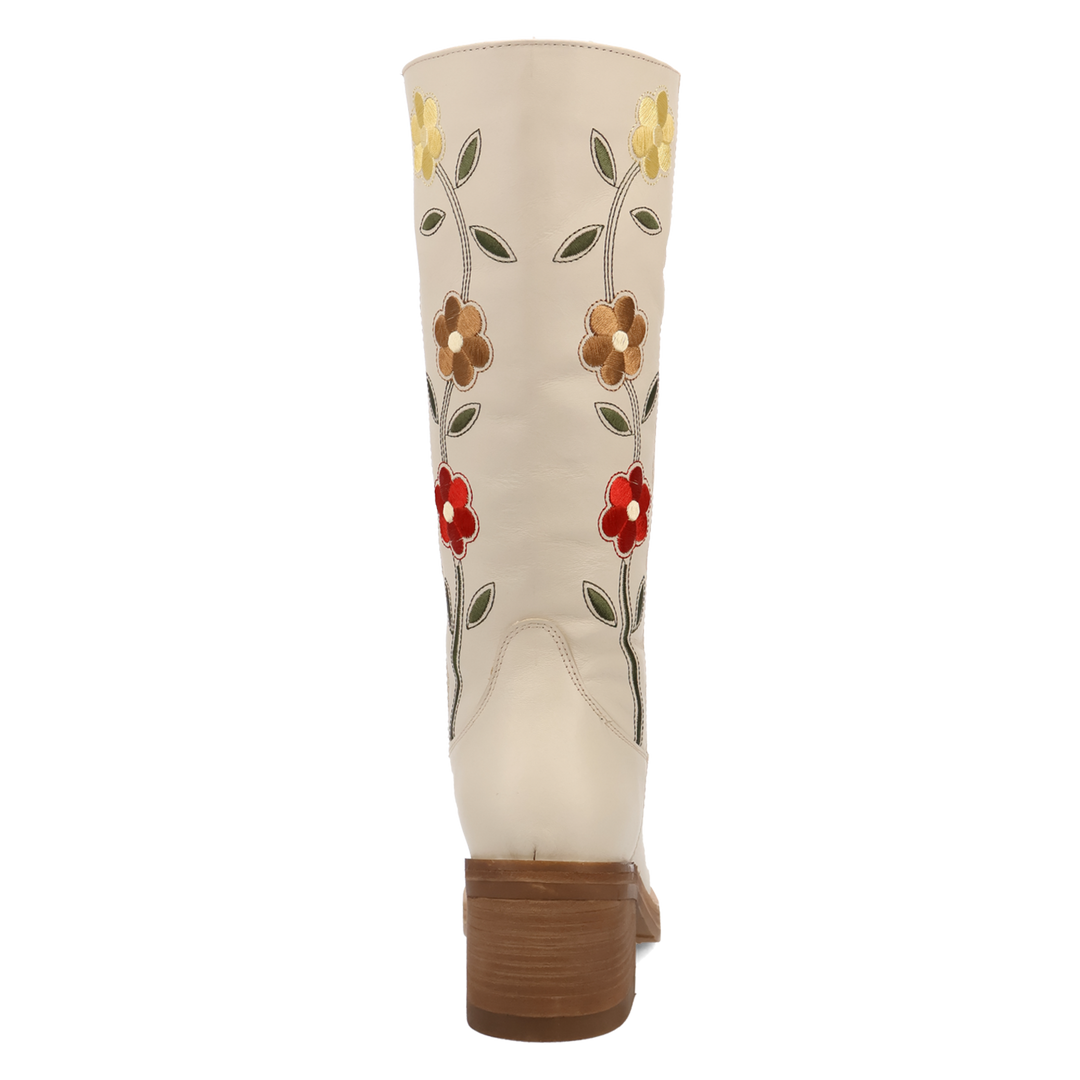 Online Exclusive | Dingo | Bloom Leather Boot in White **PREORDER