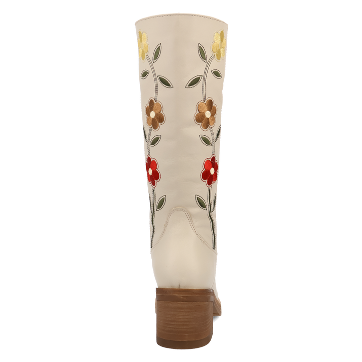 Online Exclusive | Dingo | Bloom Leather Boot in White **PREORDER