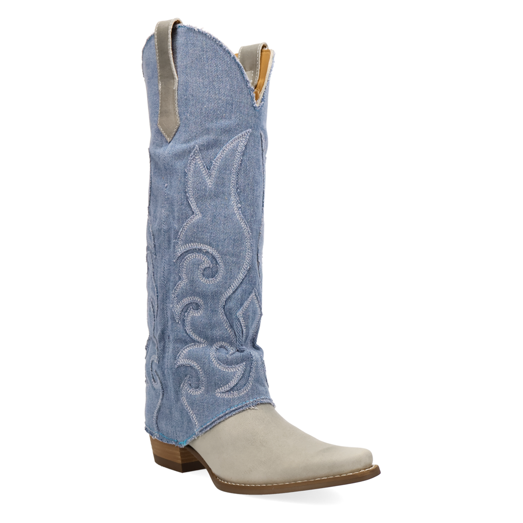 Online Exclusive | Dingo | Blue Jean Baby Leather Boot in White **PREORDER
