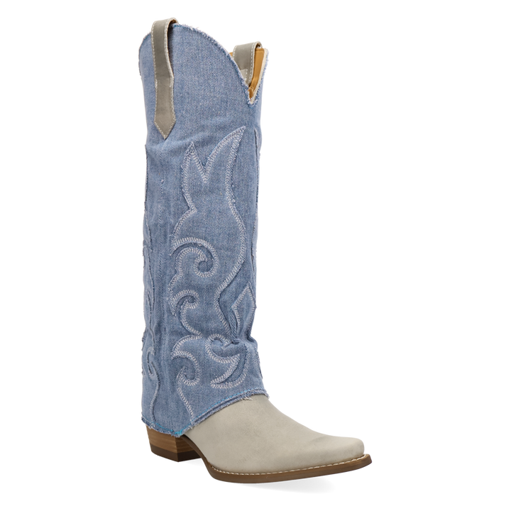 Online Exclusive | Dingo | Blue Jean Baby Leather Boot in White **PREORDER