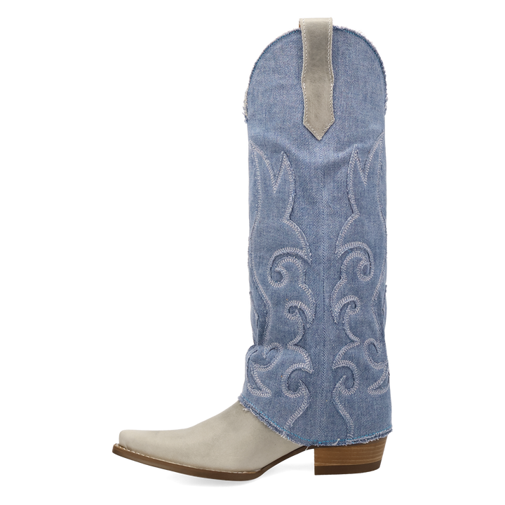Online Exclusive | Dingo | Blue Jean Baby Leather Boot in White **PREORDER