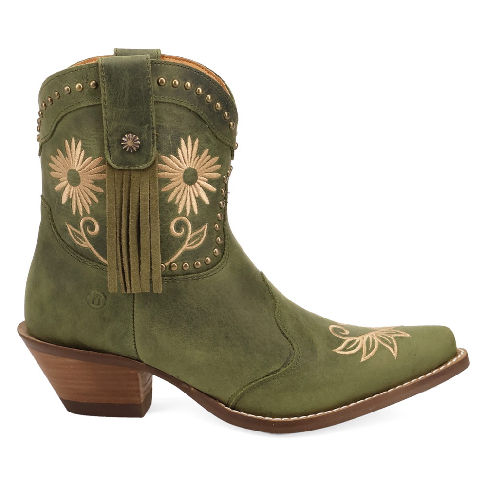 Online Exclusive | Dingo | Country Cute Leather Bootie in Olive Green **PREORDER
