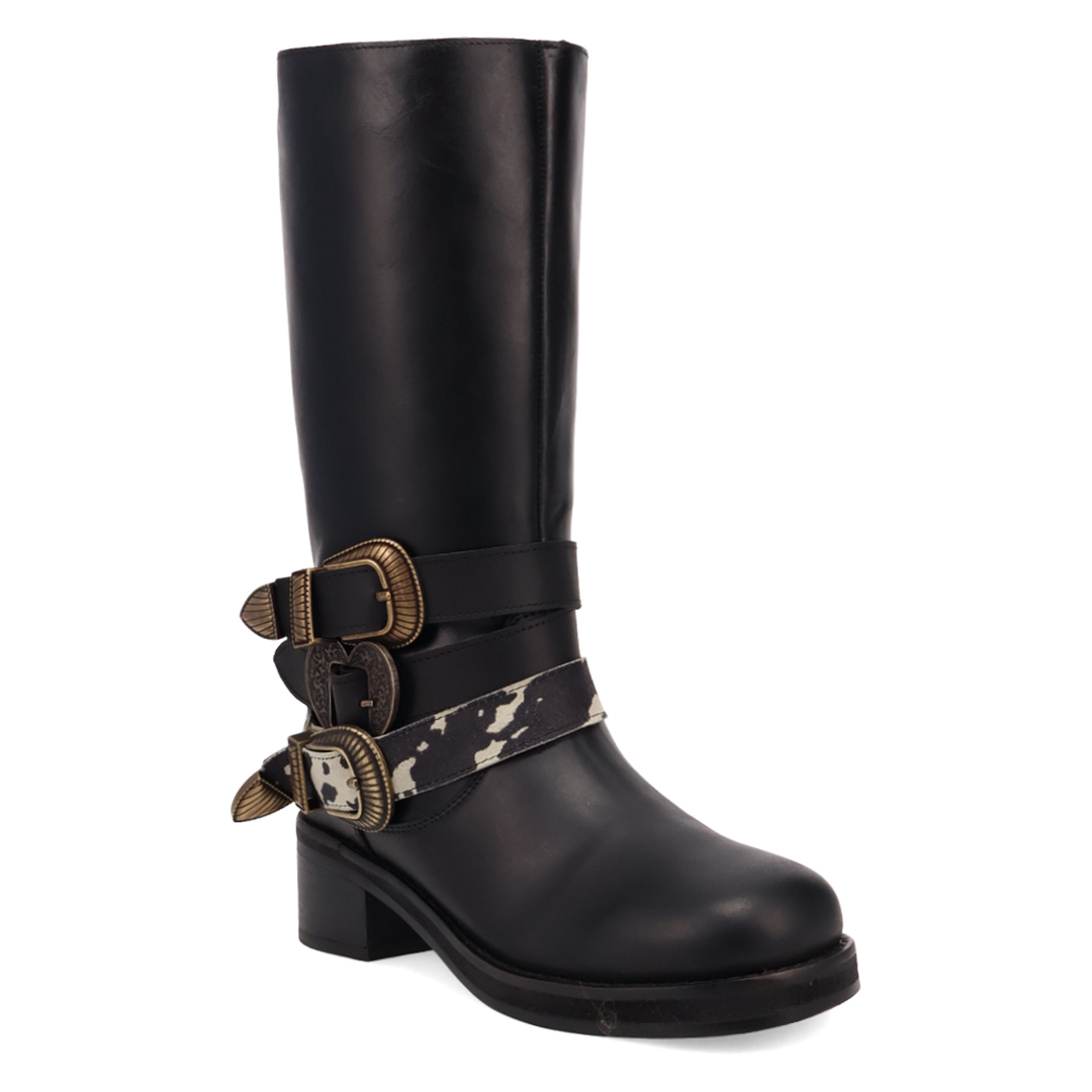 Online Exclusive | Dingo | Full Throttle Leather Boot in Black **PREORDER