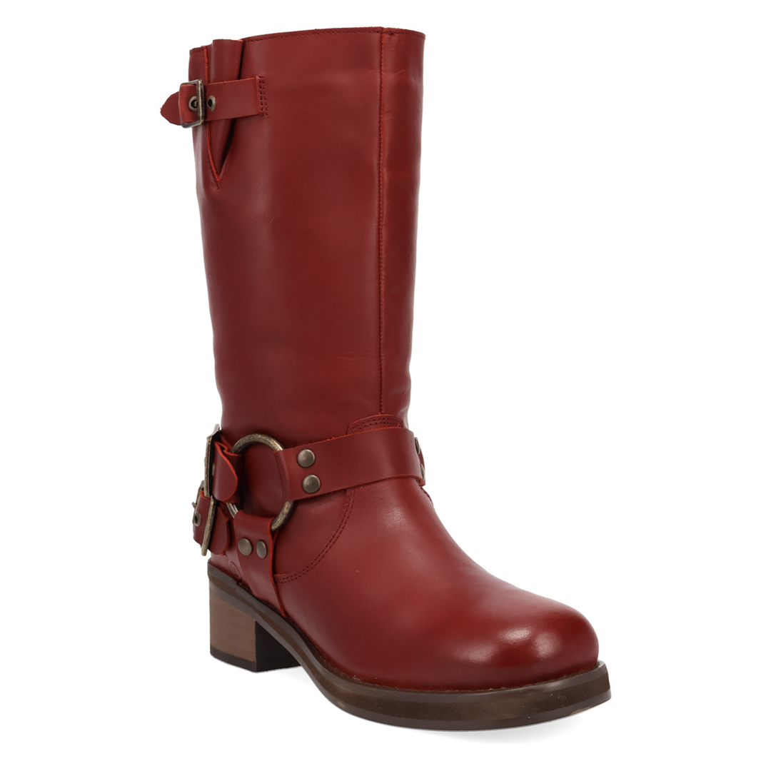 Online Exclusive | Dingo | Harlee Leather Boot in Maroon **PREORDER