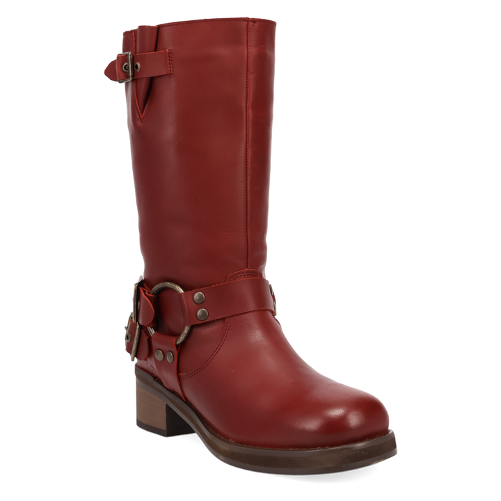Online Exclusive | Dingo | Harlee Leather Boot in Maroon **PREORDER
