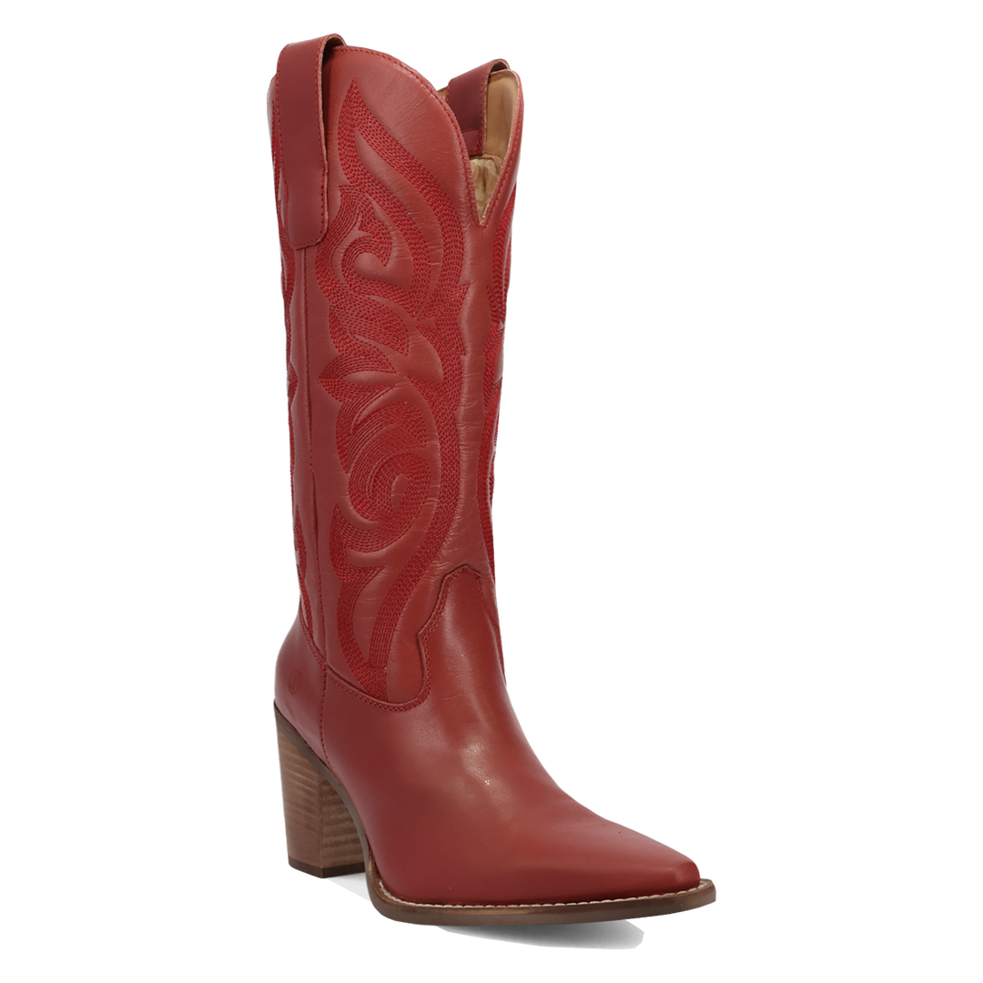 Online Exclusive | Dingo | Hensley Leather Boot in Red **PREORDER