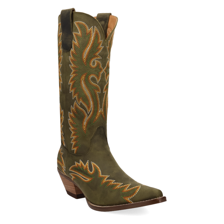 Online Exclusive | Dingo | Lantana Leather Boot in Olive Green **PREORDER