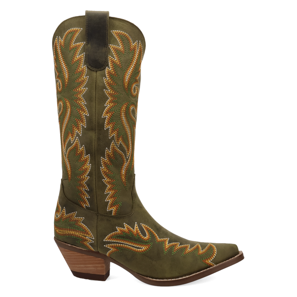 Online Exclusive | Dingo | Lantana Leather Boot in Olive Green **PREORDER