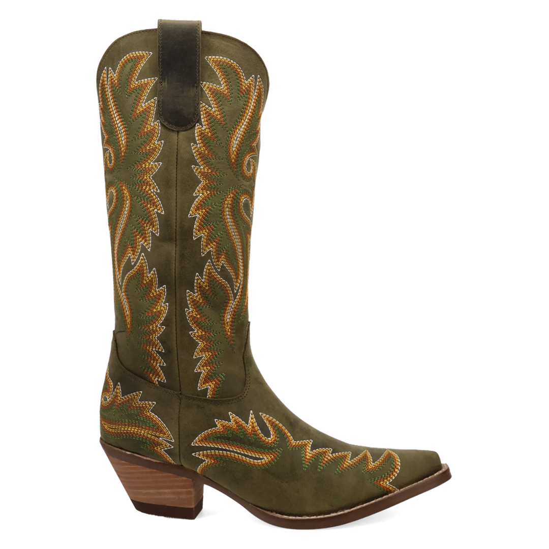 Online Exclusive | Dingo | Lantana Leather Boot in Olive Green **PREORDER