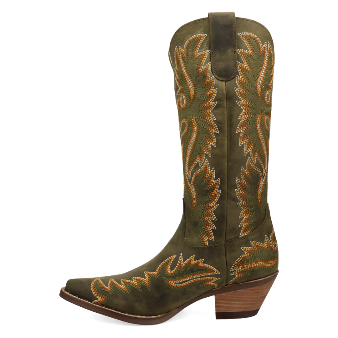 Online Exclusive | Dingo | Lantana Leather Boot in Olive Green **PREORDER