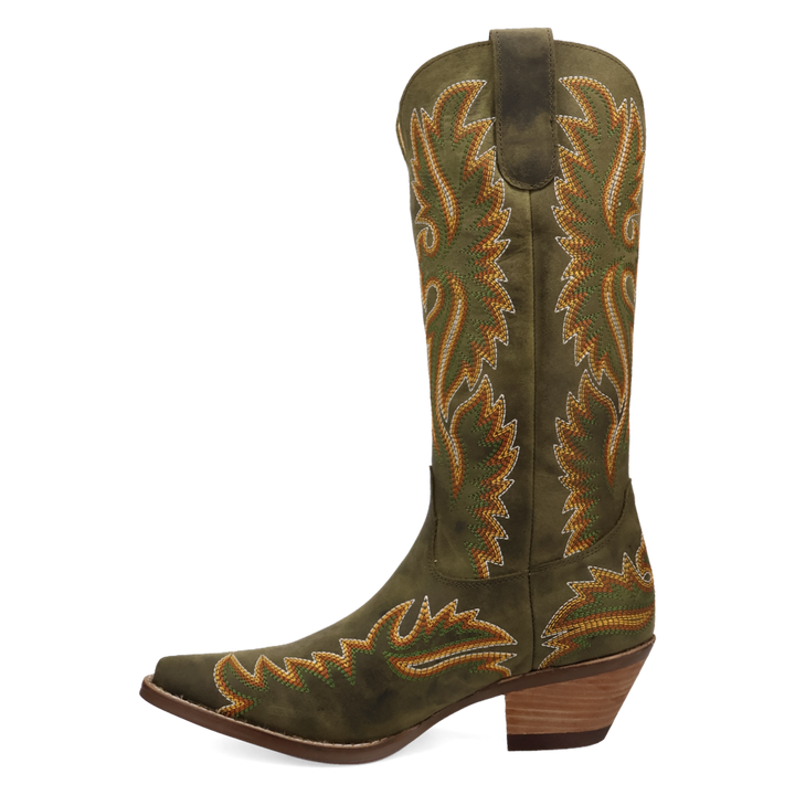 Online Exclusive | Dingo | Lantana Leather Boot in Olive Green **PREORDER