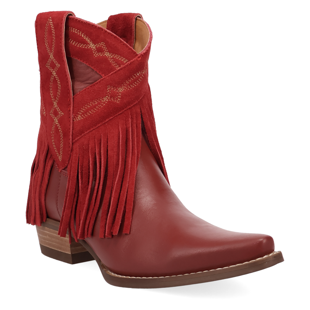 Online Exclusive | Dingo | Last Ride Leather Bootie in Red **PREORDER