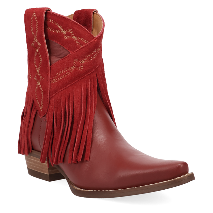 Online Exclusive | Dingo | Last Ride Leather Bootie in Red **PREORDER