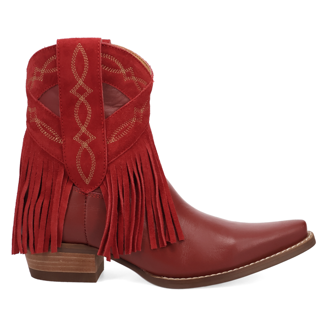 Online Exclusive | Dingo | Last Ride Leather Bootie in Red **PREORDER